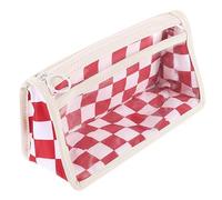Gogogmee Checkerboard PVC Large Capacity Pencil Bag for Boys Girls Students Teachers