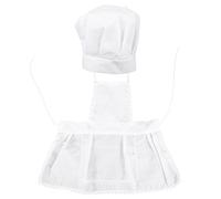 Gogogmee Chef Costume Apron with Hat Sleeveless Kitchen Baking Apron for Role Play Cooking Outfit with Pocket for Creative Cooking and Baking Activities at Home