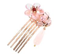 Gogogmee Chinese Style Hair Stick with Tassel and Artificial Flower Lightweight Hair Chopstick for Women Smooth Elegant Vintage Hairpin for Long Thick Ancient Accessory for Chignon and