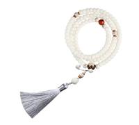 Gogogmee Chinese Style Phone Lanyard Elegant Subai Bodhi Seed White Beaded Strap for Mobile Phone Decoration