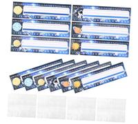Gogogmee Classroom Desk Name Labels Thick Paper Nameplates with Pencil Design Non Fading Stickers for Back to School Season Smooth Writing Surface for Student Desk Decoration