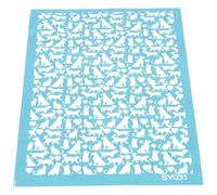 Gogogmee Clay Crafting Tools Silk Screen Stencil with Heart Dog Cat Pattern for Polymer Clay DIY Reusable Mesh Template for Jewelry Decoration Creative Handicraft Painting Craft