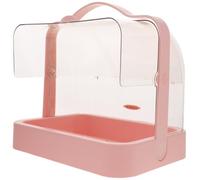 Gogogmee Clear Lid Makeup Organizer Storage Box with Two-way Clamshell Design Portable Desktop Cosmetic Display Case for Home Office School Sundries Premium Sturdy Material Cosmetic