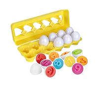 Gogogmee Cognitive Early Math Learning Puzzle Safe Fun Number Matching Eggs for Cognitive Development Birthday for Boys
