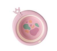 Gogogmee Collapsible Baby Washbasin Portable Silicone Face Bathtub for Infants Pink 1-Piece Set Lightweight and Easy to Carry for Outdoor Baby Washing