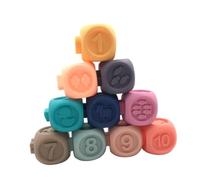 Gogogmee Colorful Soft Number Stacking for Early Cognitive Development Educational Molar Plaything Enhances Hand-eye Coordination and Imagination Random Color