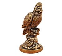 Gogogmee Compact Brass Eagle Figurine Miniature Metal Bird Sculpture Desk Statue Symbolizing Strength and Freedom for Office Bookshelf Decor and Paperweight Crafted with Traditional