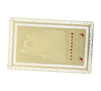Gogogmee Copper Taoist Amulet Card Wu Taisui Gold Card Feng Shui Lucky Decor Portable Protective Charm for Fortune and Safety