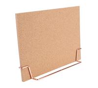 Gogogmee Cork Bulletin Board Rose Gold Base Wall-mounted Memo Board 60x40cm for Home Office Easy Pinning for Organizing Notes and Photos