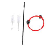 Gogogmee Cornet Cleaning Brush Set for Effective inside Cleaning for Tubular Instruments 4pcs Red Plastic and Nylon Material, Safe Non-scratch Design and Trumpet Accessories