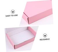 Gogogmee Corrugated Board Small Packaging Boxes Pink Storage Cases Shockproof and Drop-resistant Paperboard Boxes for Clothing Cosmetics and Small Appliances