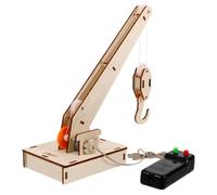 Gogogmee Crane Model Assembly Kit Stem Science Learning for Over Educational Physics Gear and Pulley Stem Project Engineering Building Random Color