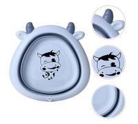Gogogmee Creative Cartoon Face Wash Basin Collapsible Tub for Home Use Slip Design Space Saving for Washing and Water Conservation