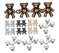 Gogogmee Detachable Jean Buttons with Alloy Pants Tighteners No Sew Waistband Extenders for Trousers Decorative Pins in Silver Gold Black Copper White Pearl Styles