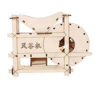 Gogogmee DIY Hand Crank Threshing Machine Model for Boys and Girls Educational Science Experiment Kit Portable Wooden Design for Learning and Fun Projects