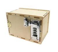 Gogogmee DIY Mechanical Password Box for Educational Lockbox Kit for Learning Safe Rounded Wood Material Birthday Gift for S Early Development