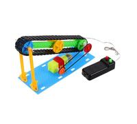 Gogogmee DIY Stem Electric Conveyor Belt Kit for Educational Science Experiment with Dc Motor Safe and Efficient Item Transport Learning Tool for Boys