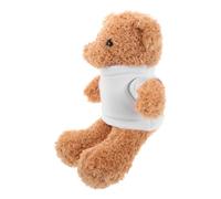 Gogogmee DIY Sublimation Plush Bear Small Soft Stuffed Animal with Blank White T-shirt for Creative Crafting Shower and Birthday Gift for Adults