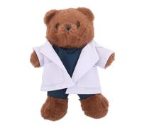 Gogogmee Doctor Plush Bear Soft Medical Student with Uniform Portable Huggable Nurse Plush for School Hospital Graduation Birthday Party Favor Gentle Skin-friendly Stuffed Animal