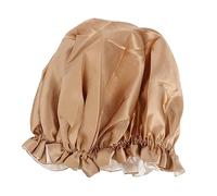 Gogogmee Double Layer Satin Bonnet for Women Hair Bonnet for Women Large Round Hat Beauty Hat
