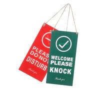 Gogogmee Double-sided Do Not Disturb Sign with Welcome Please Knock Message Reversible Door Hanger Plaque for Office Therapy Clinic Dorm and Online Meeting Sessions and Highly Visible