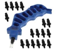 Gogogmee Drip Irrigation Hole Punch Kit with 100 Pcs 4/7' to 3/5' Poly Tubing End Plugs and Punch Tool for Garden Plant Watering and Landscape Micro Irrigation Systems