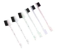 Gogogmee Dual-ended Eyebrow and Hairline Brush Comb Set, Small Precision Edge Brushes with Pink, Green, Blue Handles, 6 Pieces for Detailed Makeup and Hairline Styling in Beauty Routine