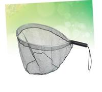 Gogogmee Durable Hand Fishing Net Aluminum Alloy Frame Rubber Coated Nylon Mesh Fly Fishing Dip Net Portable Lightweight Catch and Release Tool for River Lake Stream Anglers