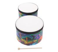 Gogogmee Educational Cartoon Pattern Beginner Drum with Drumstick Portable Percussion Instrument for Students and Enthusiasts Simple Structure Music for Indoor and Outdoor Play
