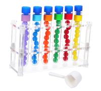 Gogogmee Educational Color Sorting for Preschoolers Test Tube Counting Kit with Rainbow Balls and Scoops for Fine Motor Skills Development and Sensory Learning Activities in Early Childhood