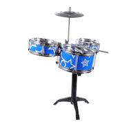 Gogogmee Educational Drum Set Musical Percussion Instrument Early Learning Playset for Boys and Creativity Development Blue Kit