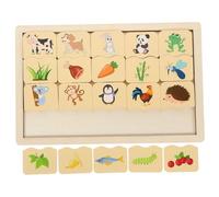 Gogogmee Educational Wooden Matching Puzzle for Cognitive Animal Pairing Safe Non-toxic Montessori Puzzle for Early Learning and Memory Development Bright Fine Craftsmanship