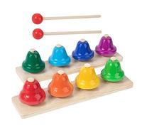 Gogogmee Eight Tone Desk Bell Toys Set Educational Percussion Instruments for Kids Sensory Music Hand Bells for Toddlers for Early Learning Activities