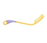 Gogogmee Elderly Comb: Long Reach Hair Brush - Ergonomic Curved Handle Plastic Fine Tooth Adaptive Comb for Hand Disabled People Home Office Travel
