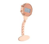 Gogogmee Electronic Digital Nurse Fob Watch Rose Gold Alloy Hanging Pocket Watch with Timer for Women Nurses Portable Lapel Pin Badge