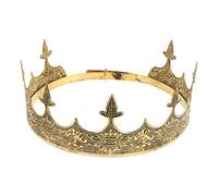 Gogogmee Elegant Alloy Men S King Crown for Costume Lightweight Comfortable Medieval Prince Headpiece Birthday Cosplay Prop with Intricate Craftsmanship for Parties and Performances