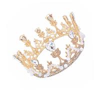 Gogogmee Elegant Boy Girl Crown Tiara for Birthday Dress Headdress Shiny Crystal and Rhinestones