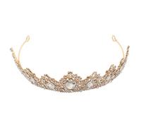 Gogogmee Elegant Rhinestone Bride Tiara Crown Headpiece for Women and Shiny Crystal Hair Accessories for Wedding Birthday Prom and Costume Cosplay