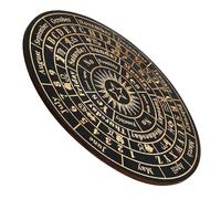 Gogogmee Elegant Wooden Pendulum Board for Divination and Tarot Reading Dowsing Pad with Rustic Finish Spiritual Witchcraft Supplies for Home Decor and Mystical Exploration