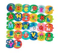 Gogogmee English Letter Matching Puzzle Wooden Educational Cards with Cartoon Patterns Safe Smooth Surface for Early Learning and Logical Thinking Development for Boys and Preschool