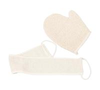Gogogmee Exfoliating Body Wash Gloves with Dotted Sisal Flat Mouth and Edged Back Belt Reusable Bath Mitts for Skin Massage Scrubbing and Back Washing Tight Weave for Secure Fit and Use