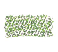 Gogogmee Expandable Green Plastic Garden Stretchable Fence Realistic Simulated Plant Design, Environmental Protection and Low Maintenance Decorative Yard Adornment for Guardrails and Fences