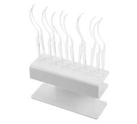 Gogogmee Eyelash Application Holder Stand False Lash Display Rack with White and Transparent Applicator Sticks for Beauty Salons Organized False Eyelashes Storage and Grafting Tool