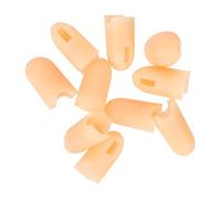 Gogogmee Faux Finger Covers Nail Art Finger Protectors 10pcs Set Skin Color Silicone Manicure Practice for Nail Technicians