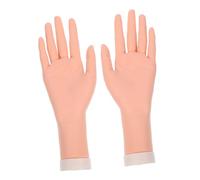 Gogogmee Flexible Lifelike Mannequin Hand for Nail Art Practice and Jewelry Display Resin Soft Rubber Sculpture Bendable Painting Reference and Photography Prop for Rings Bracelets Watches