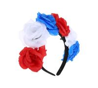 Gogogmee Floral Rose Headband for Women and Halloween Party Hair Accessories Blue White Red Flower Crown Hairband Charming Girlish Design for Costume and Performance