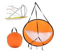 Gogogmee Foldable Kayak Sail with Window UV Protection Polyester Taffeta Canoe Wind Sail Accessory for Inflatable Kayaks Canoes Outdoor Sailing Orange