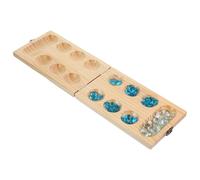 Gogogmee Foldable Mancala Board Game with Lock Portable Gemstone Bead Chess for Adults Space-saving Educational Plaything and Travel-friendly Design Random Color