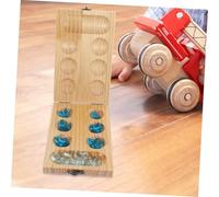 Gogogmee Folding Mancala Board Game with Lock Portable Bead Chess for Adults Educational Memory and Cognitive Development Game Space-saving Travel Plaything Random Color