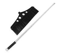 Gogogmee Garden Broom Detachable Wide Outdoor Sweeper for Lawn Sweeping Stainless Steel Handle Heavy Duty Sweeping Broom for Patio Cleaning